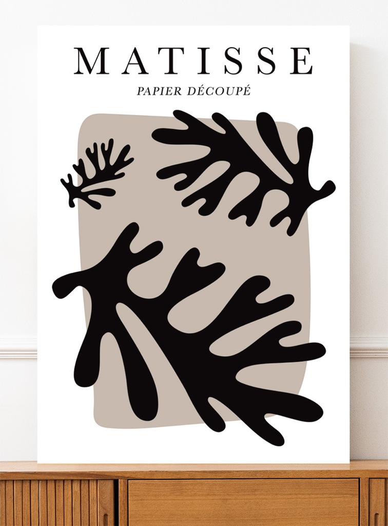 Plakat matisse czarne liście