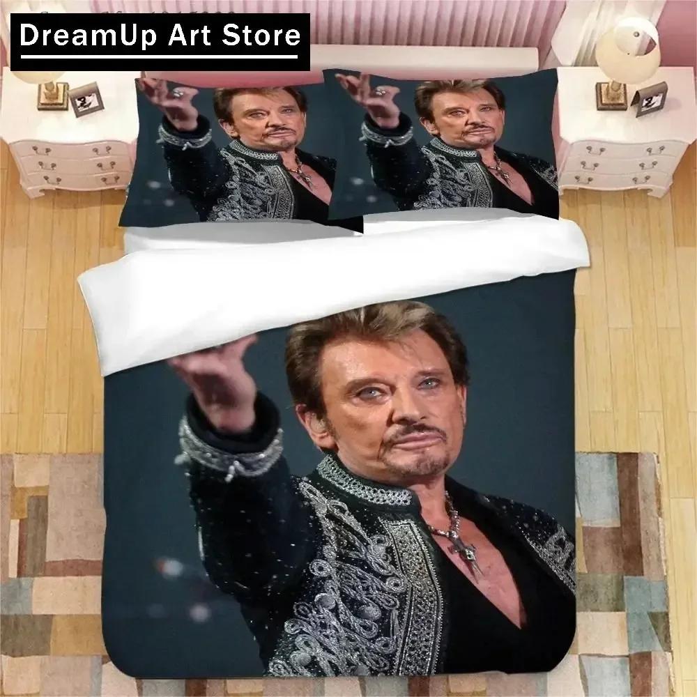 3D Print Fashion Johnny Hallyday Bedding Set Boys Girls Twin Queen Full Size Duvet Cover Pillowcase Bed Adult Bedroom