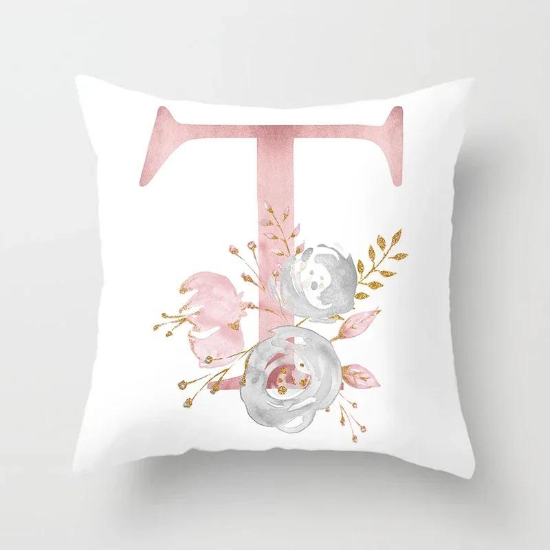 Sweet Pink Pillowcase Decoration Letters Pillowcase Pillowcase Car Cushion Cover Home 30x30cm