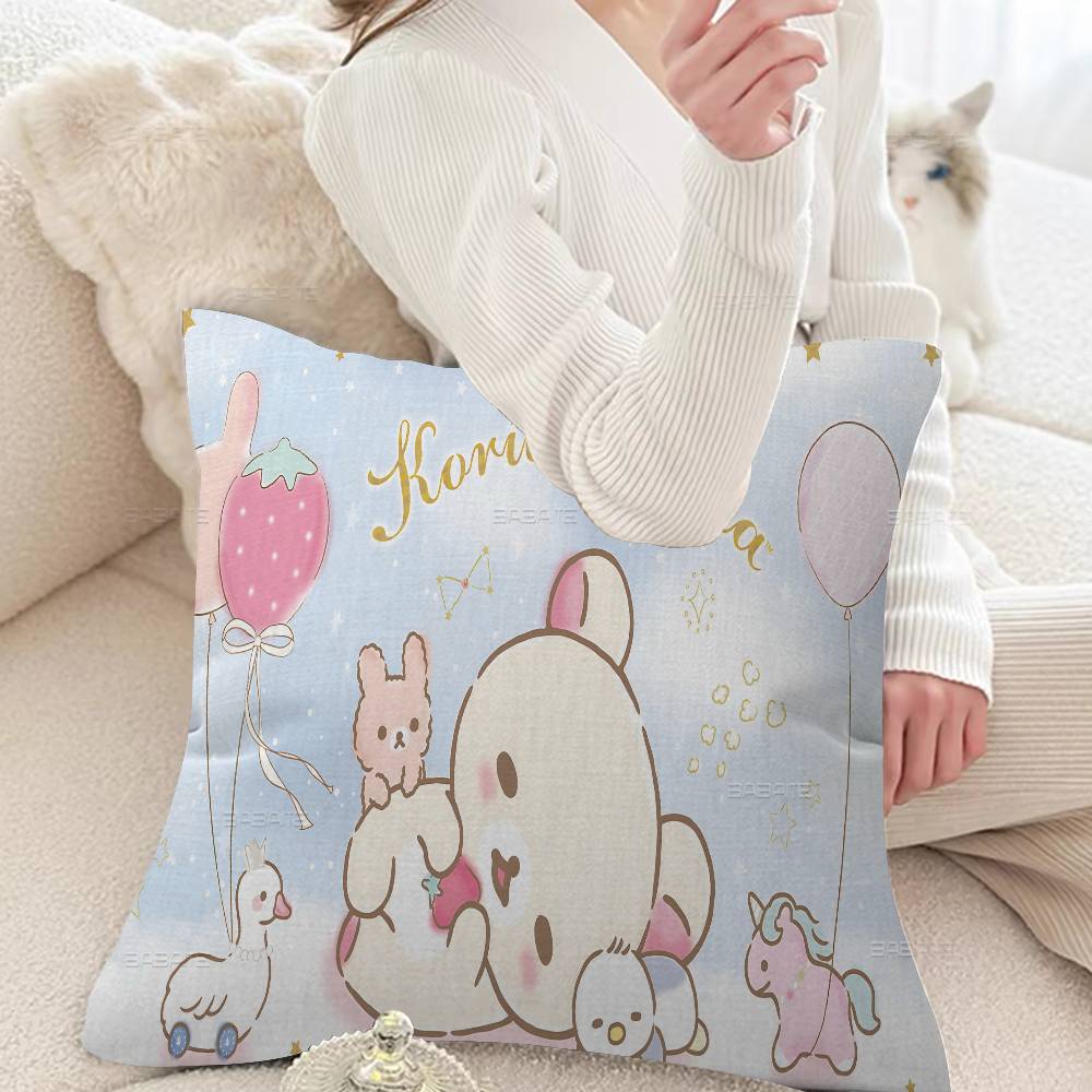 Popular Cute R-rilakkumas Bear Cushion Cover Car Throw Pillow Case For Sofa Car Christmas Gift 40x40cm 45x45cm