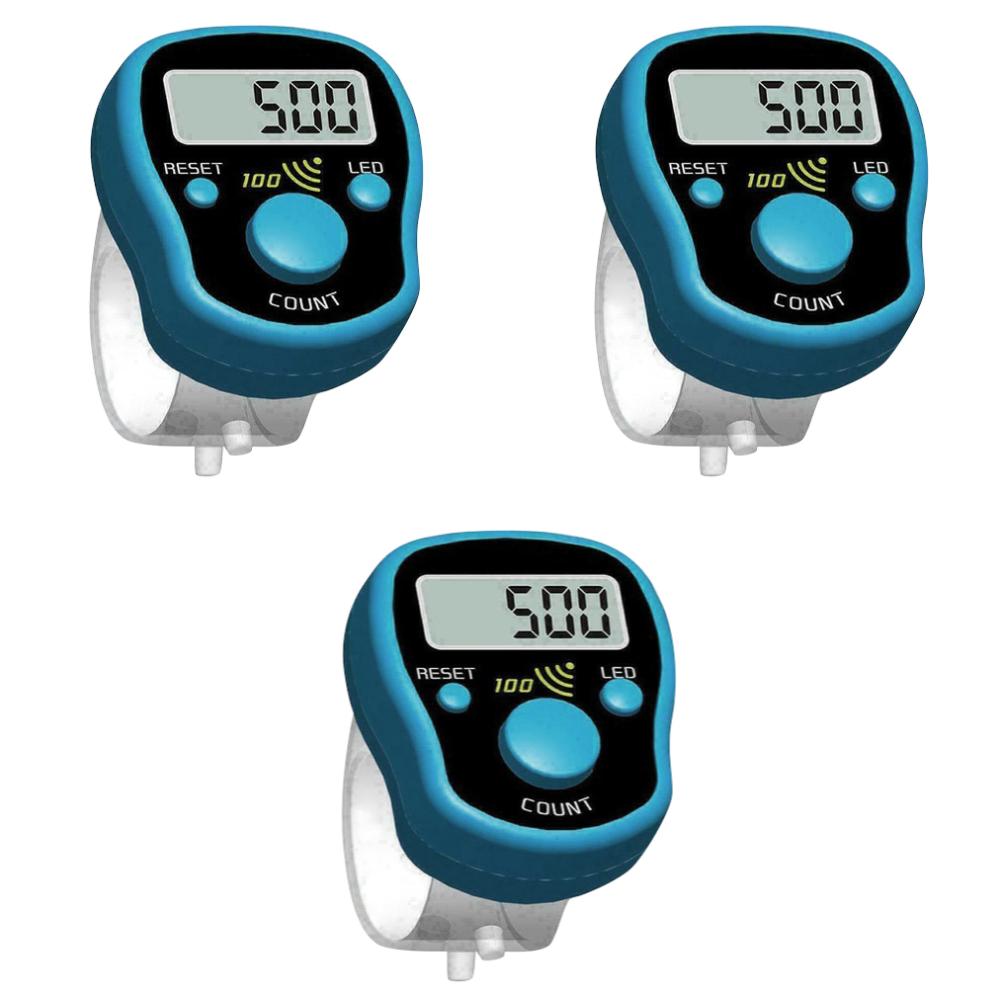 Mini Stitch Marker Row Finger Counter LCD Electronic Digital Display Tally Counter with Light Sewing Knitting Weave Buddha Pray