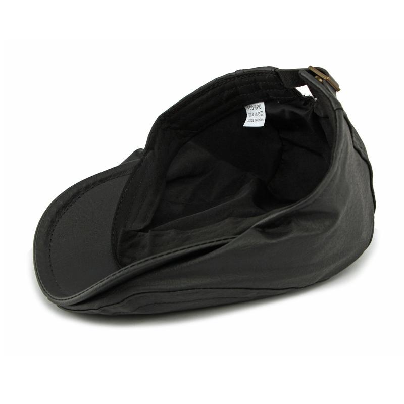 Retro PU Cap Men's Beret British Retro Progressive Cap Women's Peaked Cap