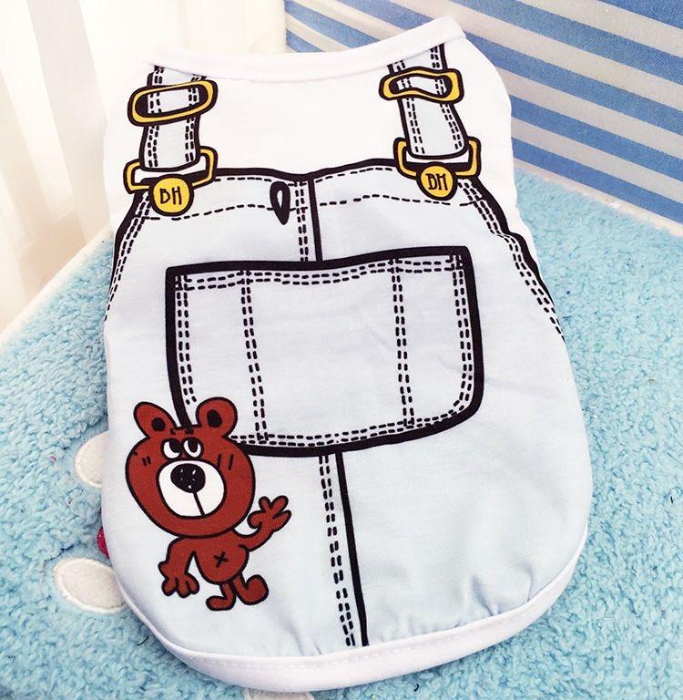 Puppy Dogs Soft Vests Pet Dog Clothes Cartoon Clothing Summer Shirt Casual T-Shirt for Small Pet Supplies