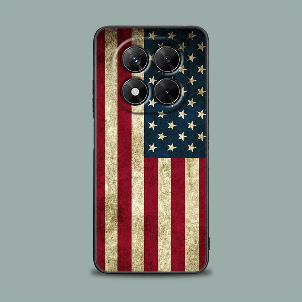 American USA Flag Five-pointed Star Phone Case for Xiaomi Redmi 14C 12C 10C 13C 4G Redmi Note 14 13 12 11 10 Pro Plus 12S Cover