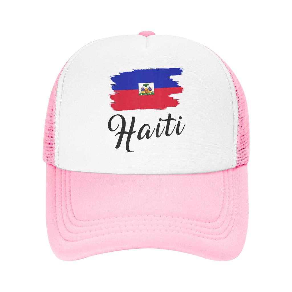 Haiti Flag Haitian Mesh Baseball Caps Adult HipHop Sun Hats  Hats Breathable Summer Trucker Hat