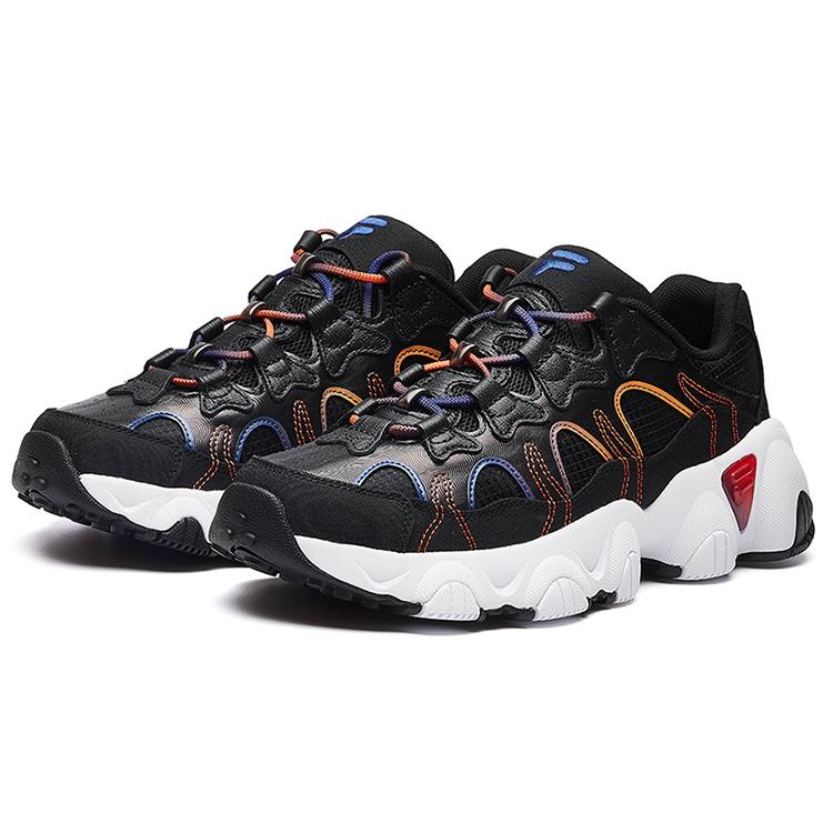 New FILA Jagger Retro Running Shoes Black/Orange F12M031402FBO