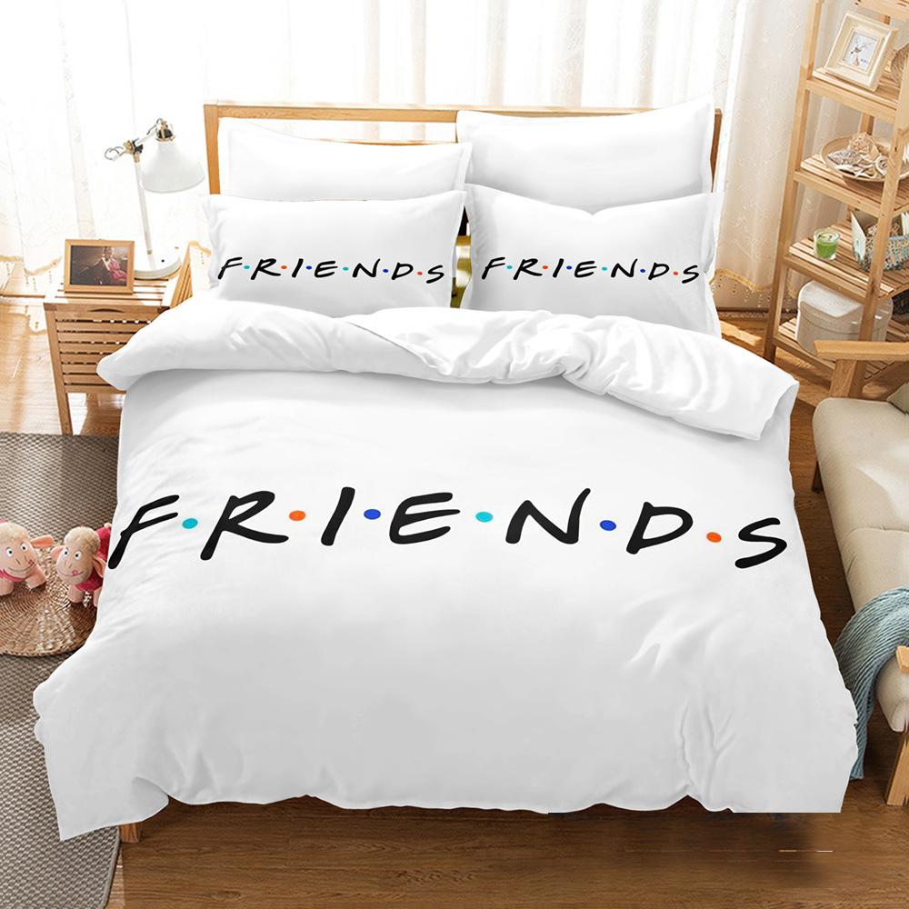 Friends Tv Show Comedy Style Bedding Set Boys Girls Twin Queen Size Duvet Cover Pillowcase Bed Kids Adult Home Textileextile