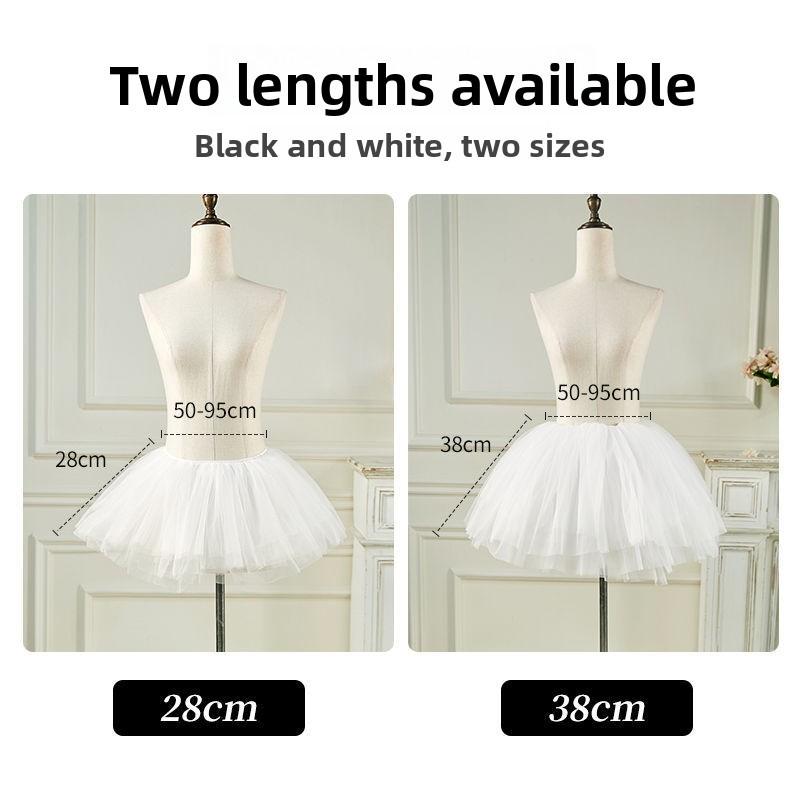 Lolita Fashion Short Tutu Skirt With Pleated Mesh Material For Cosplay And Casual Wear
