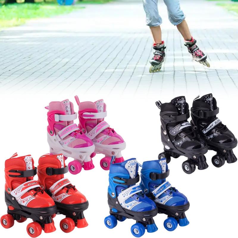 Adjustable Roller Pvc Skates For Kids With Brakes Wheels Safe Design Outdoor
