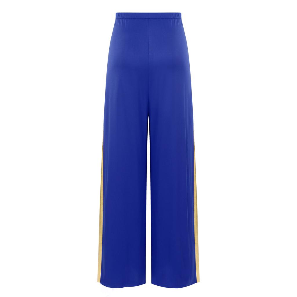 Ladies Long Sleeve Liturgical Dance Dress Metallic Color Block Irregular Hem Wide Leg Pants Church Worship Wear