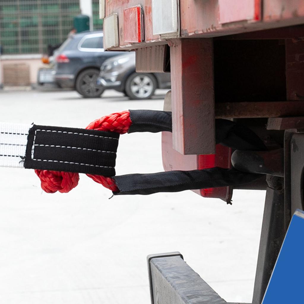 Soft Shackle 17 Tons Breaking Strength Heavy Duty Polymeric Polyethylene Road Recovery Rope for Offroad