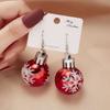 Weihnachtsstern Schneeflocke Kugelform Glühbirne Ohrringe Hängehaken Für Frauen Ohrhänger Drop Weihnachten Deko Party Schmuck Geschenk