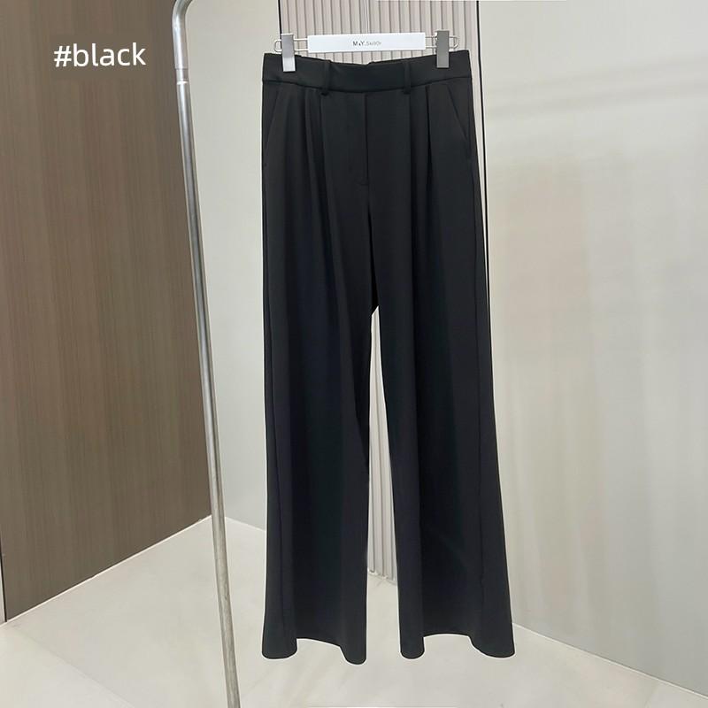 Daydif High-Waisted Straight-Leg Casual Sports Suit Pants, Elastic Loose Fit, Slimming Yoga Trousers, Same Style as the Original S, 50KG чёрный