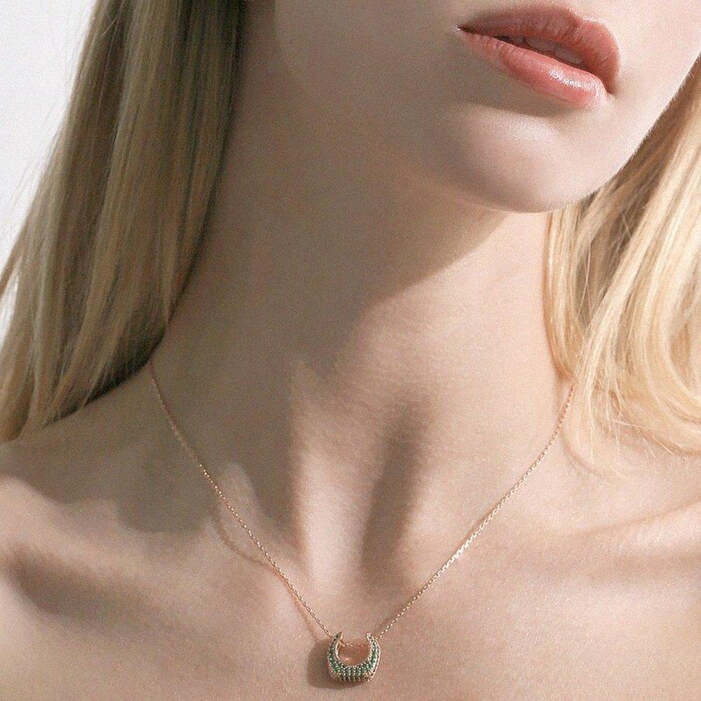 [Luvre Paris] Bohemian Emerald Necklace Na0641