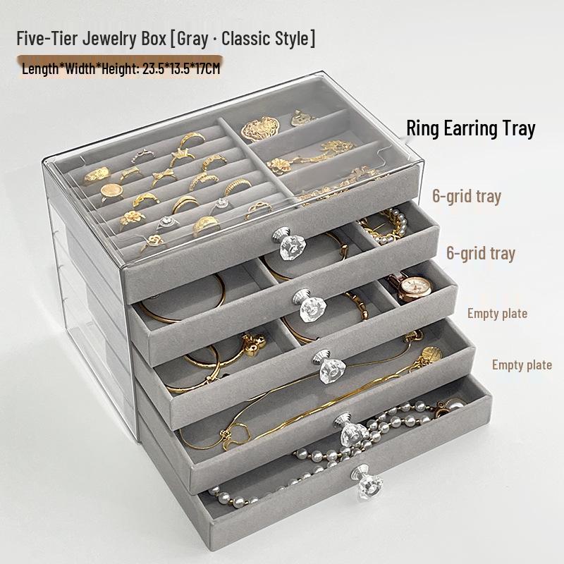 Elegant Multi-Layer Jewelry Storage Box for Necklaces & Earrings, Large Capacity Gift Box