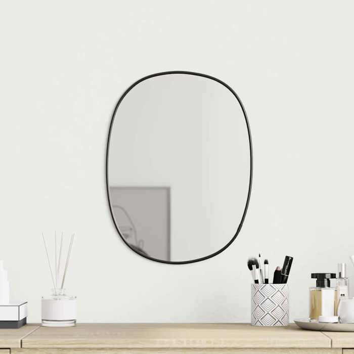 VidaXL Mural Miroir de Maquillage Coiffeuse Cosmétique Décoration de Chambre à Coucher Salle de Bain Salon Intérieur Noir 348221