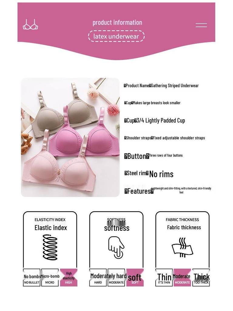 Imperial Grass Plus Size Full Coverage Adjustable Back Support No Underwire Bra