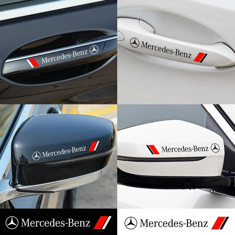 4 Stück PVC Auto Türgriff Aufkleber Karosserie Wasserdichter Aufkleber Für Mercedes benz Amg X156 W204 W205 W203 W211 W212 W169 GLC CLK CLA