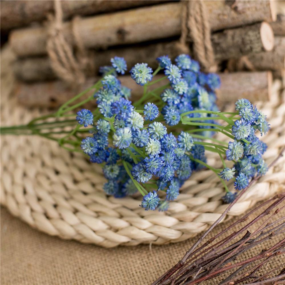 Home Decoration Accessories Fashion Flower Gypsophila Artificial Flowers Artificial Floral Silk Fake Pom Flower Creative Supply