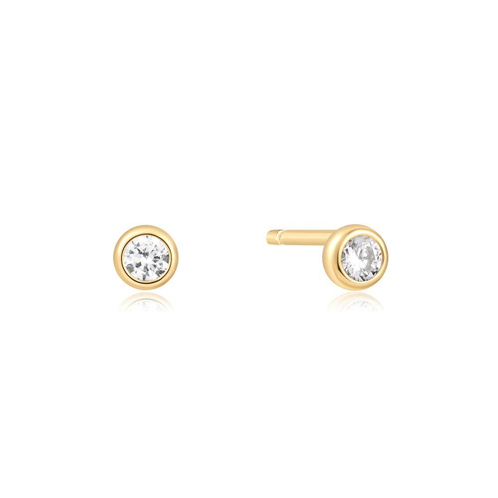 Solitaire Cubic Zirconia 925 Silver Stud Earrings E059-03G