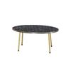 Coffee Table Bendir Ellipse Metal Leg Double Gold