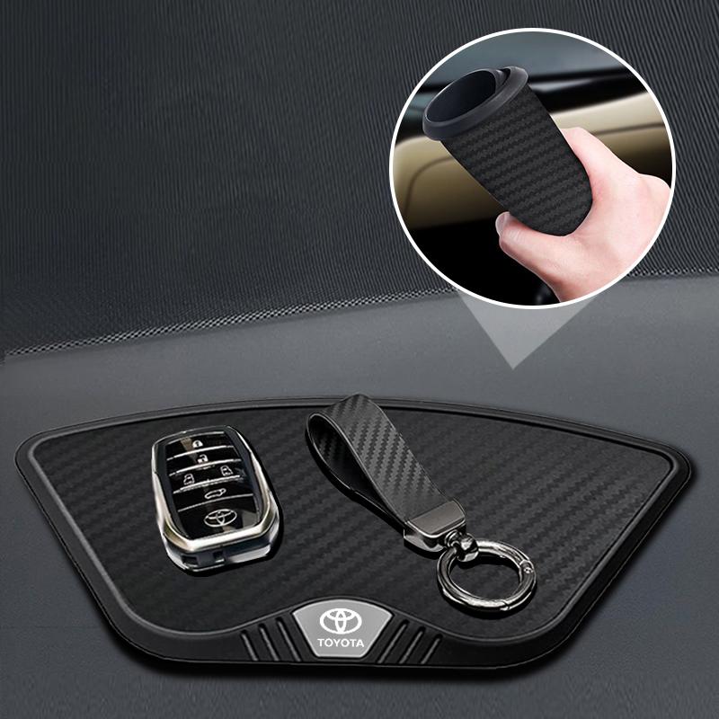 For Toyota Rav4 Prado Corolla Avalon Highlander Tacoma Hilux Silicone Pad Toyota Prius Modification Central Control AntiSlip Pad