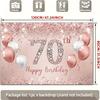 2D Rose Gold Diamond 70th Birthday Backdrop for Her Birthday Photoshoot