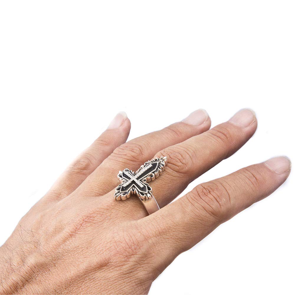 Artemis Classic Floral Divine Ring Silver Brand Silver 925 ACR0264, Men's Accessory, Jewelry, Ring,