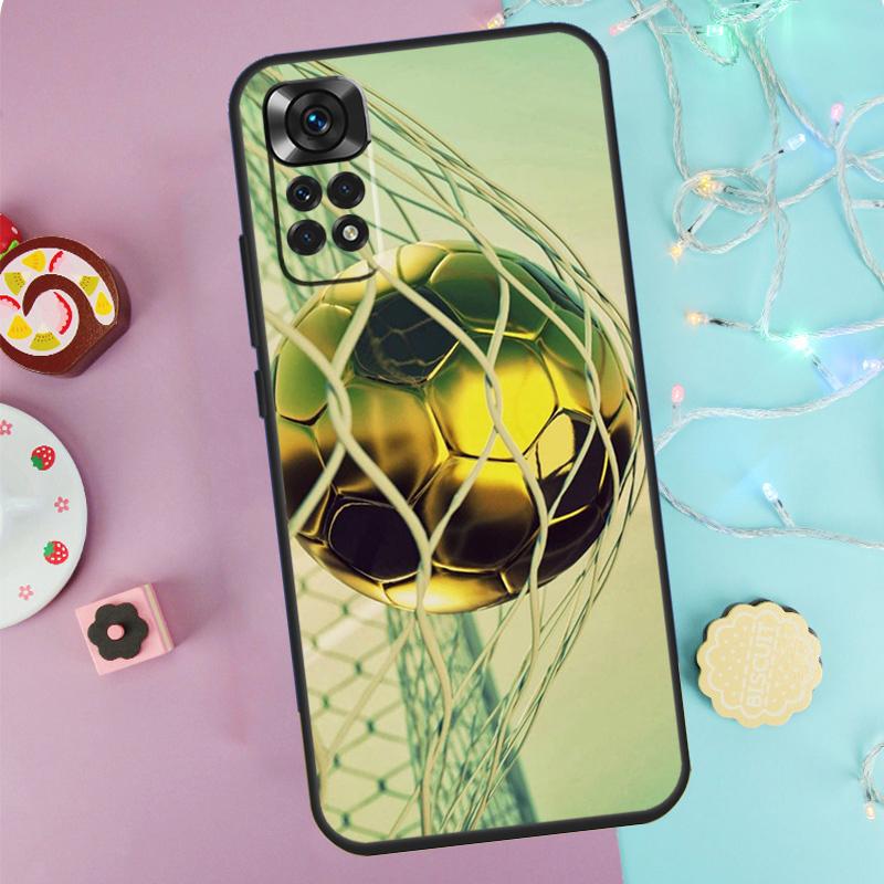 Football Case For Xiaomi Redmi Note 9 10 11 12 13 14 Pro 9S 10S 11S 12S Redmi 14C 10C 12C 13C Cover
