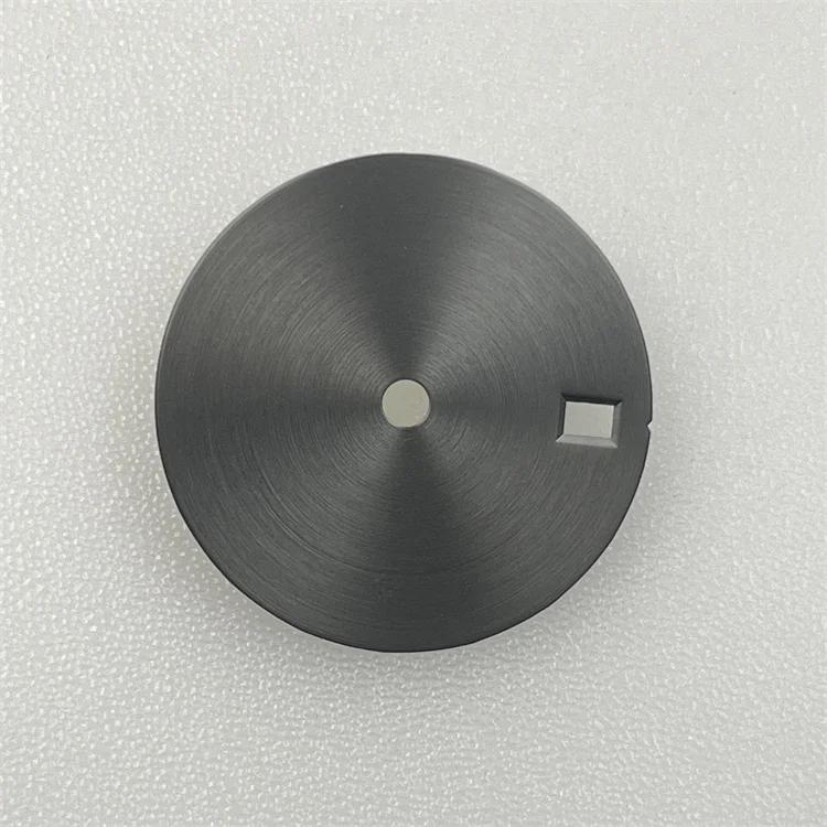 Simple 28.5mm Black/Silver Watch Dial for NH35 NH36 Movement Mechanical Watch Face Dials No Luminous