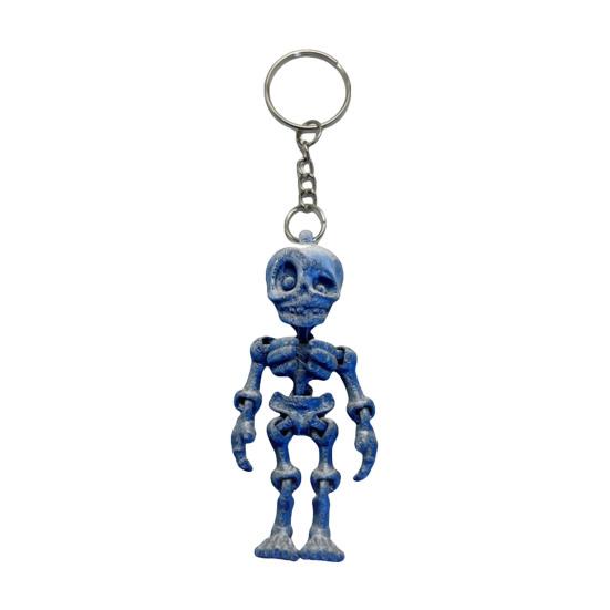 Skeleton Man Keychain Pendant 3D Printed Lightweight Jointed Key Holder Portable Car Key Toy Bag Accessory