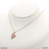 Estelle Disney SMACK Silver and Pink Gold Plated Cubic Zirconia Pair Necklace, 0772-2148-0019-0000