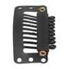 100pcs 9 Teeth Hair Extension Clips Multipurpose 32mm U Shape Snap Clips for Women Hair Extensions DIY Black