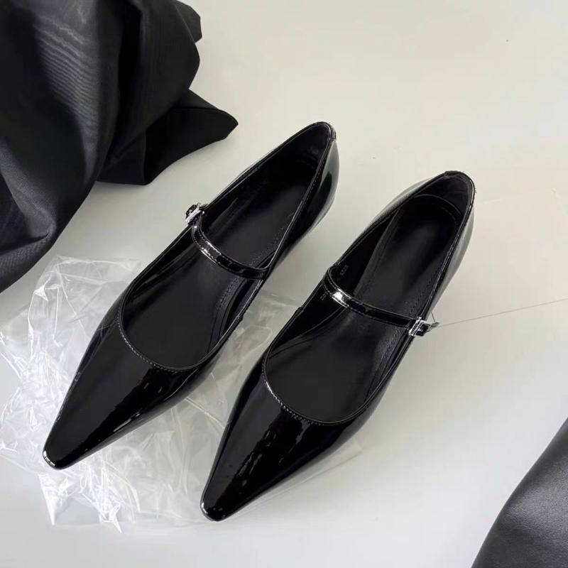 Fashion 2025 New French Mary Jane Shoes Small Leather Shoes Thick Heels Women's Shallow Mouth Single Shoes
