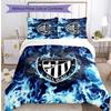 Athletic Bilbao Football Printed 3 Pieces Bedding Set, Comfortable Skin Friendly Bedroom Duvet Cover Set