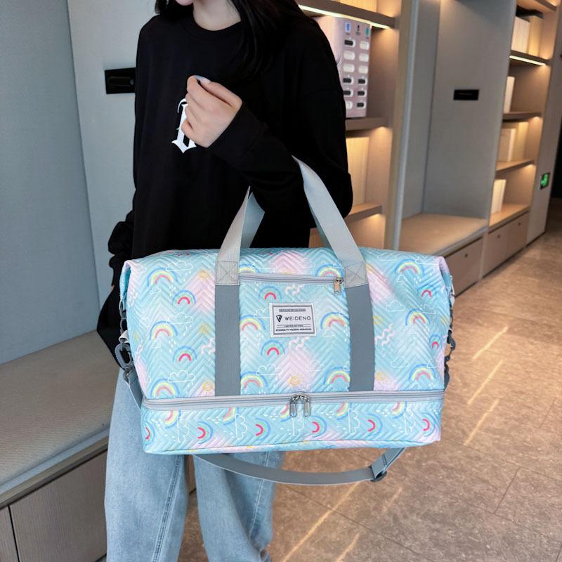 Dry and Wet Separation Yoga Mat Yoga Bag Large Capacity Fresh and Fashionable Hand-held Travel Bag Can Be Put On A Lever and Shoe Bin