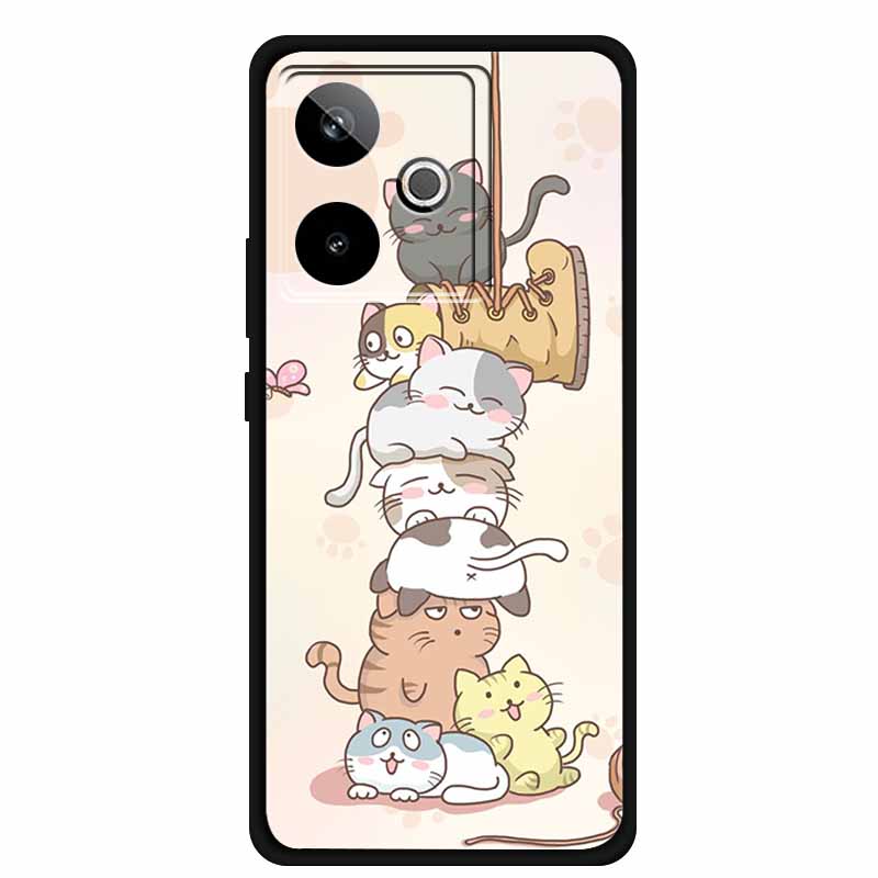 For Realme GT 7T GT7 Case Cool Animal Protective Silicone Back Cover Cases For Realme GT 7 Black Phone Funda Realme GT 7T Coque