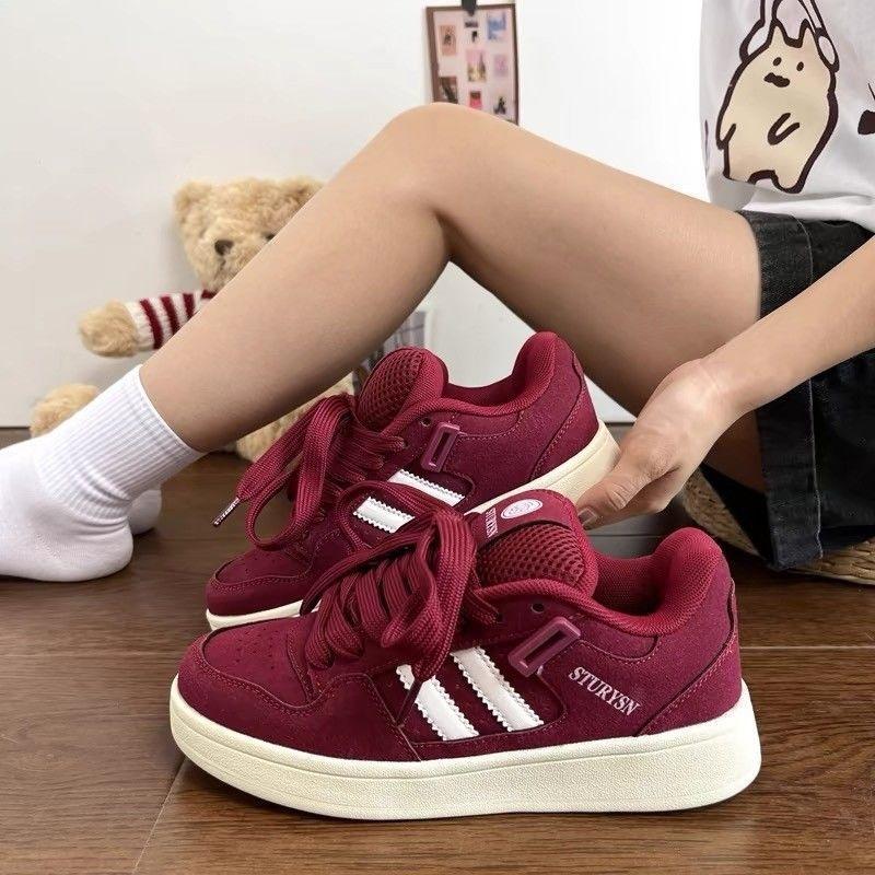 Women's Fashionable Casual Thick Sole Height Increasing Lightweight Board Shoes