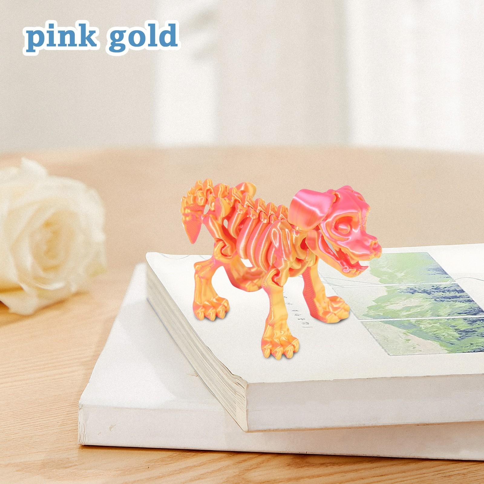 

3D-печать Скелет Собака Активность Сустав Животное Модель Самодельная Игрушка Украшения Творческие Украшения Ремесла One Size розовый