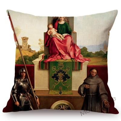 Italian Renaissance Giorgione Famous Oil Painting Sleeping Venus Linen Sofa Decoration Pillow Case Gallery Art Car Cushion Cover