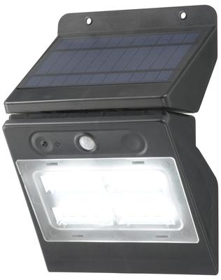 OHM Electric Monban Solar Sensor Removable White Light, Panel, LED, Black, LS-S140SR4-K, 06-4292