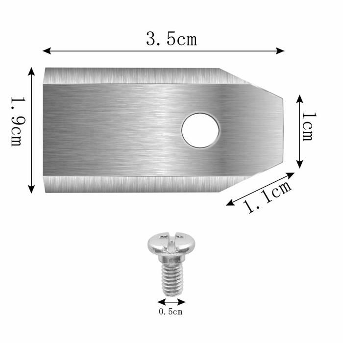 AIMOONSA Pack 45 lames acier inox. Revêtement carbure de titane +45 vis – Lames de rechange pour tondeuse robot Husqvarna/Automower