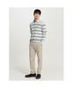 Binpolmen Striped Collared Knit Gray