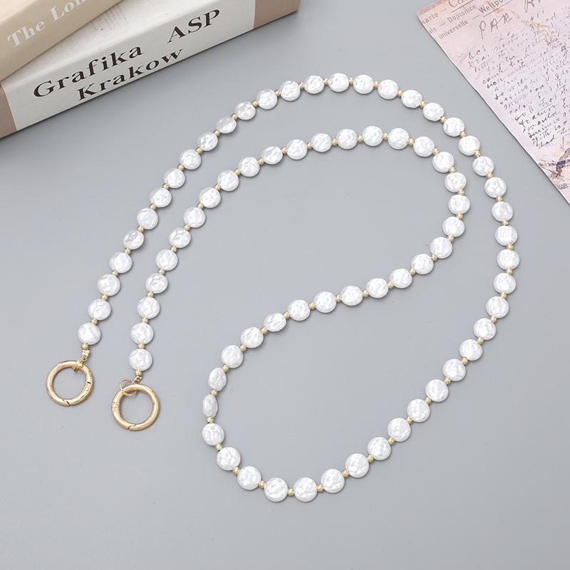 Handmade Pearl Crossbody Phone Case Lanyard with Beaded Charm