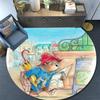 Paddington Bear Round Area Rug,Carpet Rug for Living Room Bedroom Sofa Playroom Decor,Non-slip Floor Mat