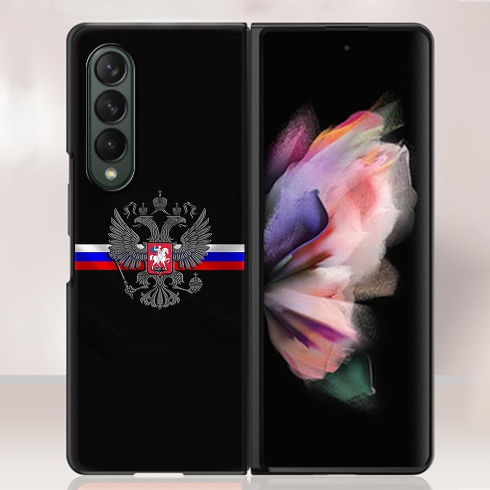 

Чехол Zfold4 Россия с изображением российского флага для Samsung Galaxy Z Fold3 5G, твердый тонкий чехол, ультратонкий чехол для Galaxy Z Fold 3 Samsung Z Fold4