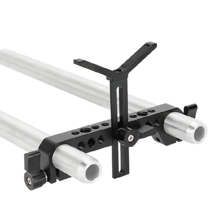 Extended Adjustable Lens Support Bracket With 19mm Rod Clamp For Gimbals Plate Lens System Mount Camera Accessories