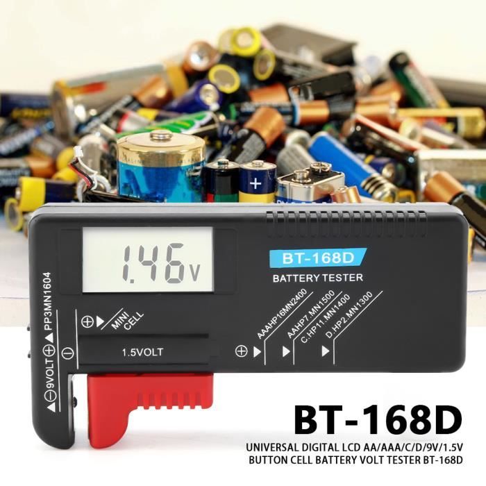 Testeur de piles - Generique - BT-168D - Universel - Affichage analogique - Mesure précise