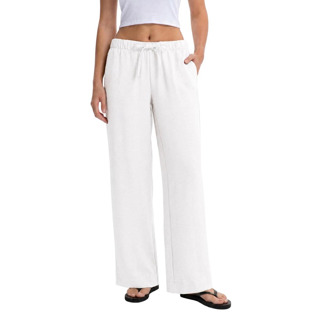 Women's Casual Wide Leg Pants with Elastic Waistband and Drawstring for Everyday Comfort