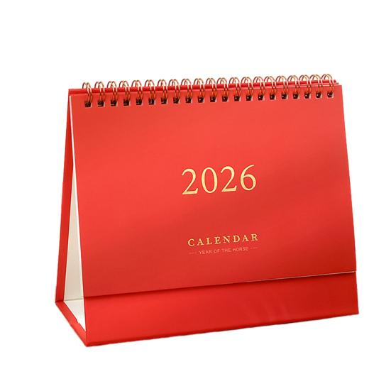 2026 Desk Calendar JAN 2026 - DEC 2026 Standing Flip Desktop Calendar 12 Months Planner with Twin-Wire Binding for Home Office School